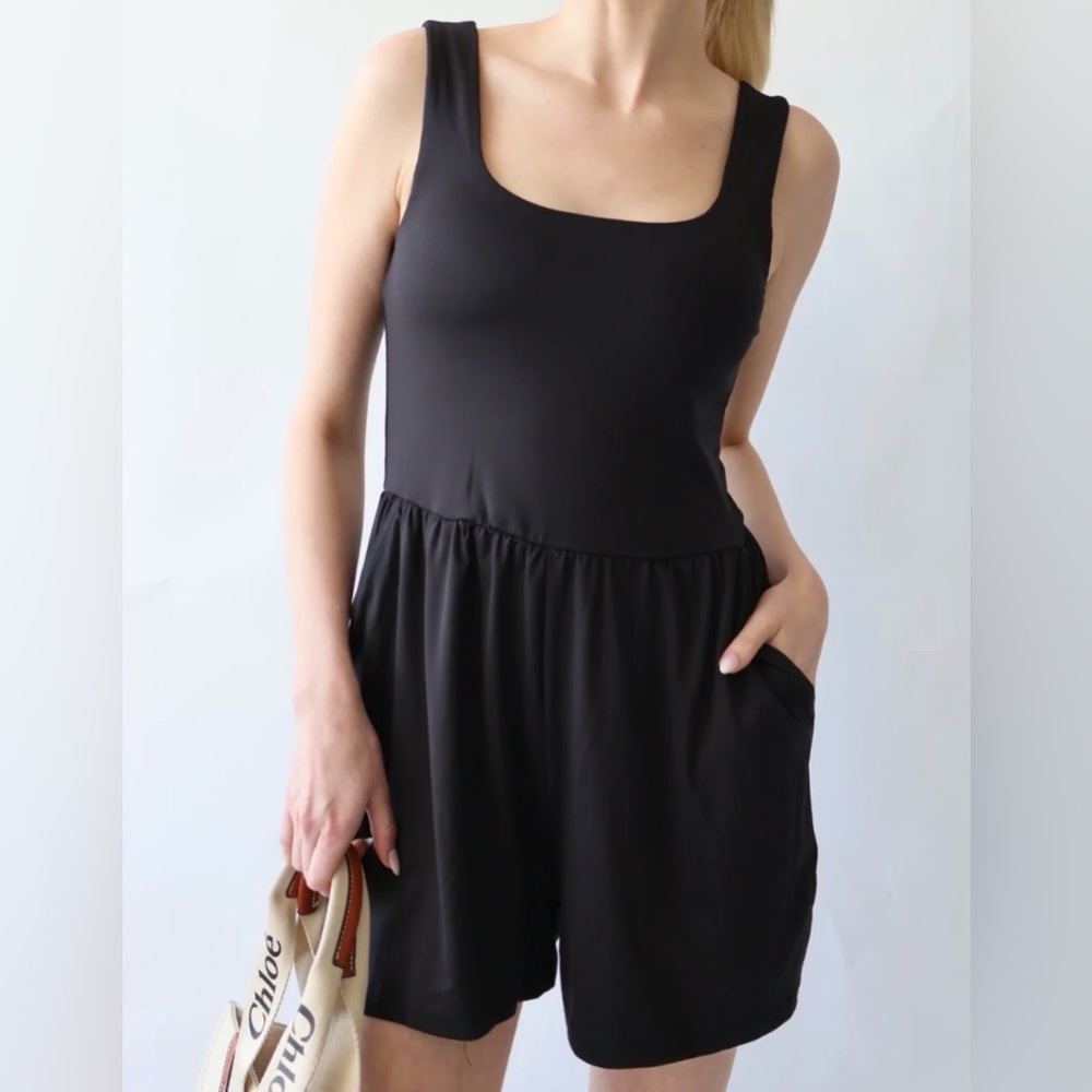 Black Sleeveless Romper